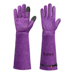 SLARMOR Gardening Gloves in purple color front view
