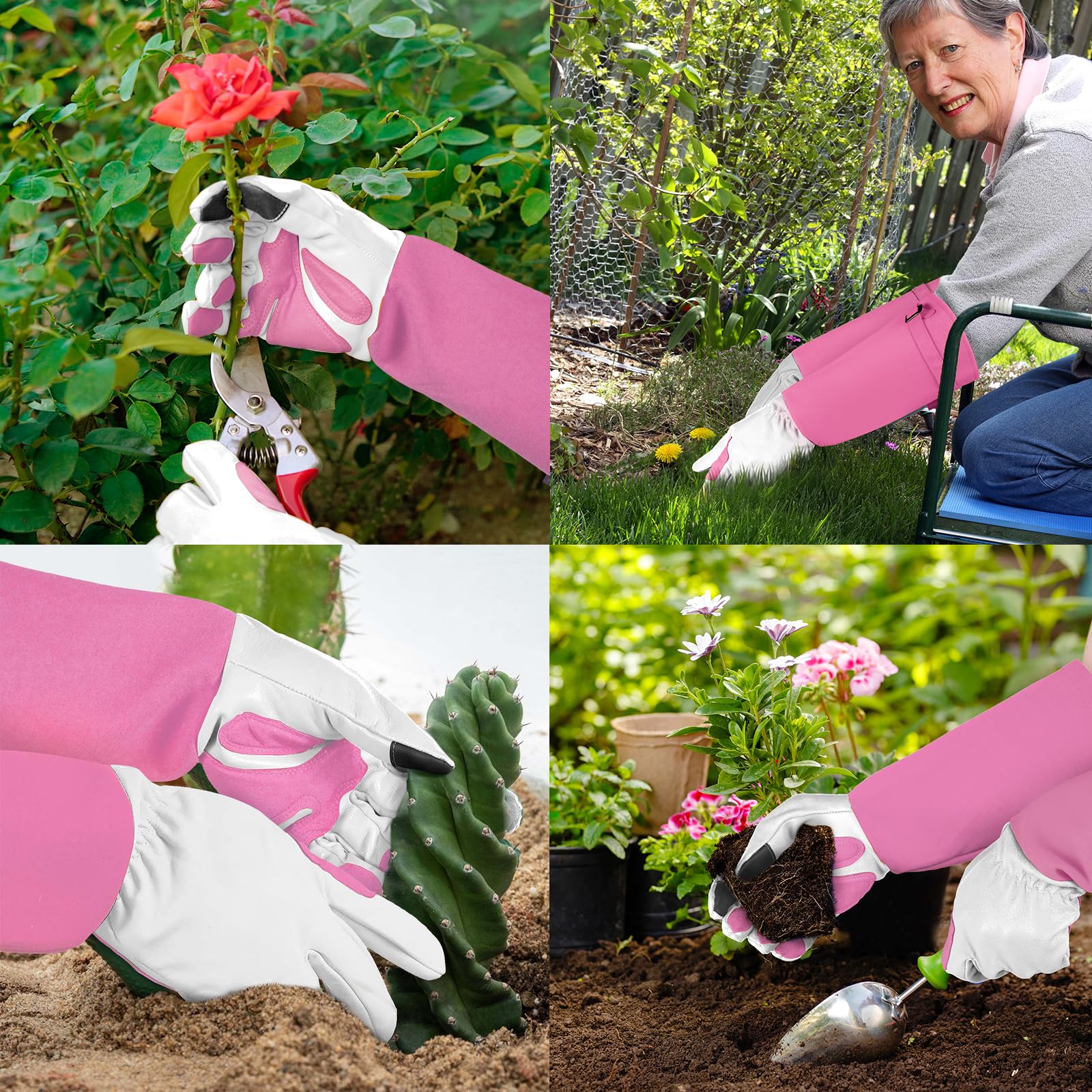 SLARMOR Gardening Gloves laid flat to show design and fit