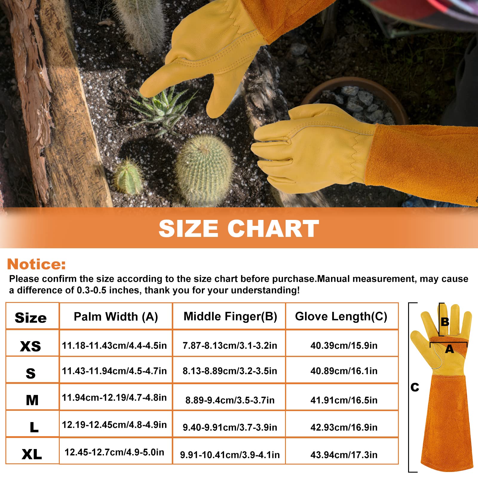 SLARMOR Gardening Gloves on hands during gardening