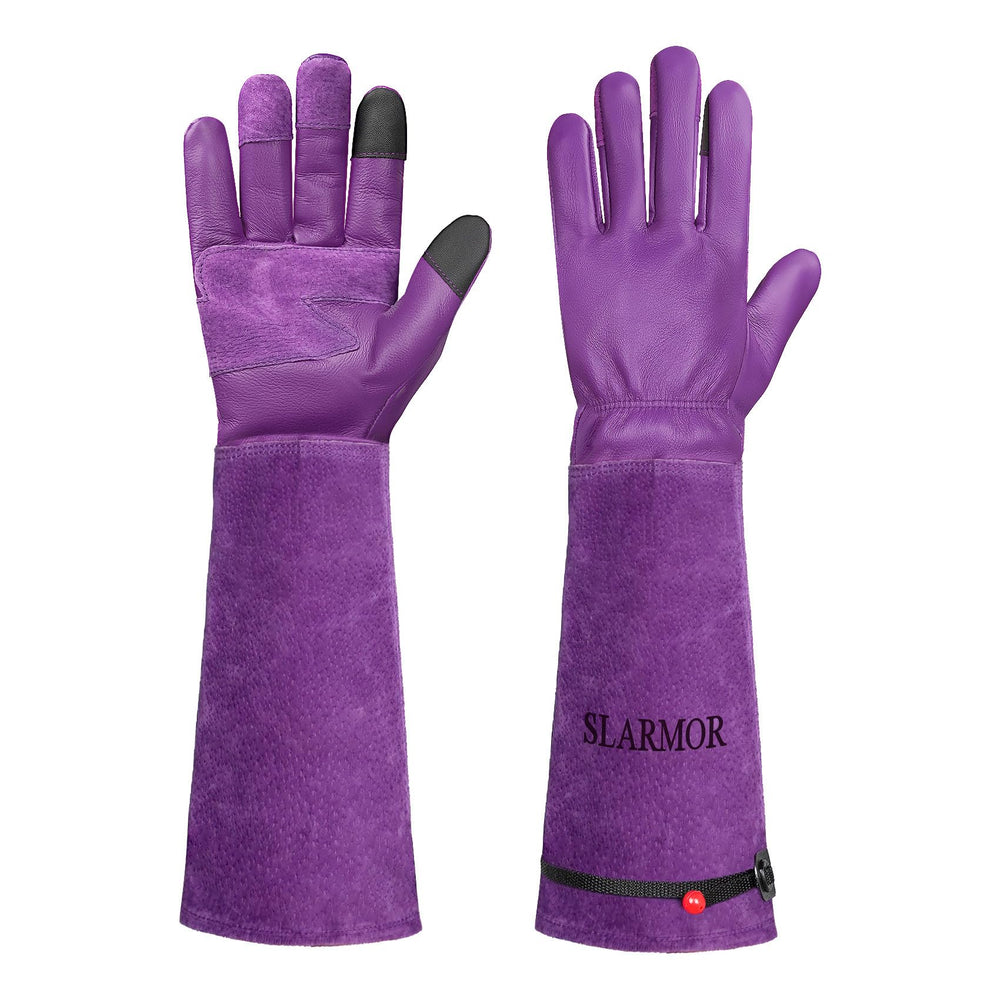 SLARMOR Gardening Gloves purple front view
