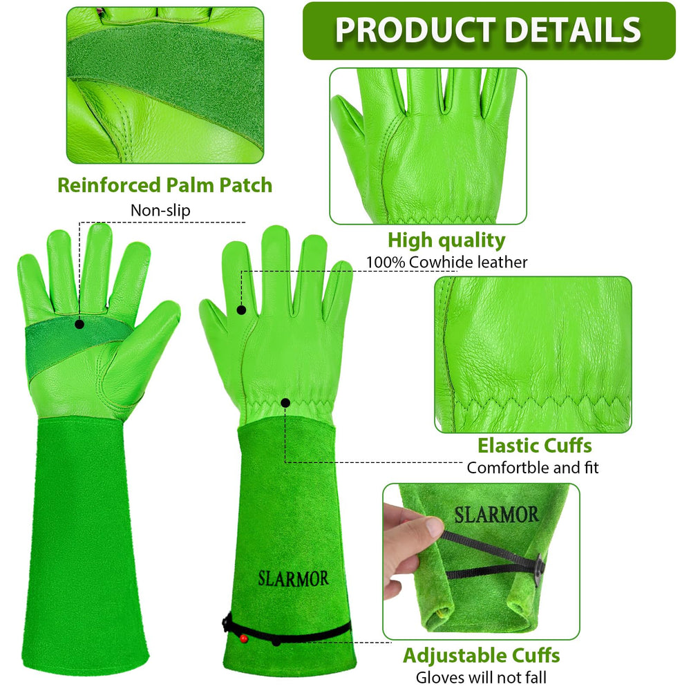 SLARMOR Gardening Gloves showcasing the elbow-length design