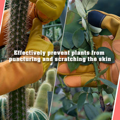 SLARMOR Gardening Gloves showing touch screen capability