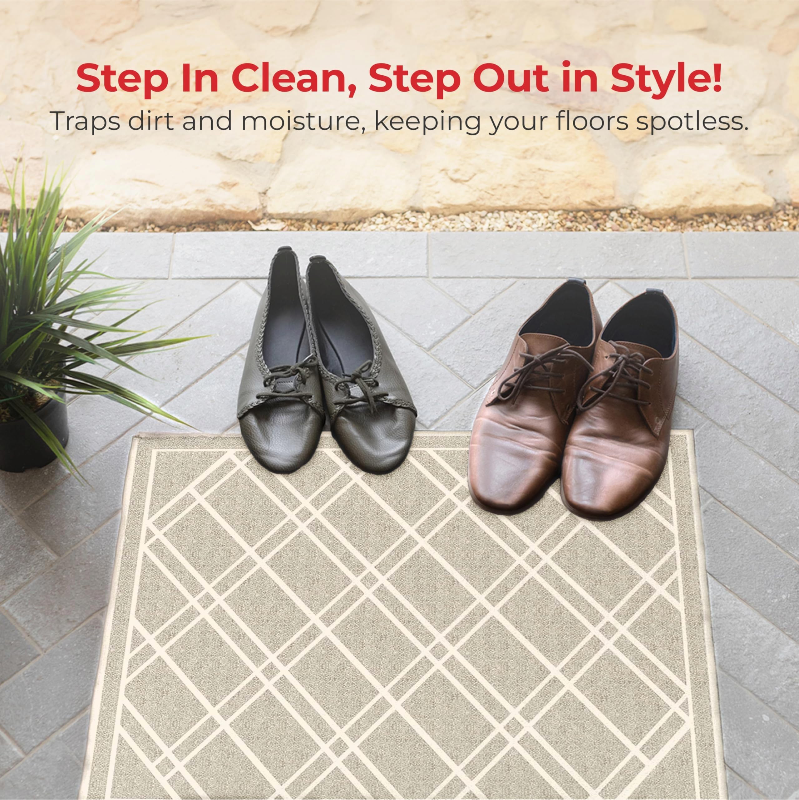 SlipToGrip Door Mat in use at a front entrance