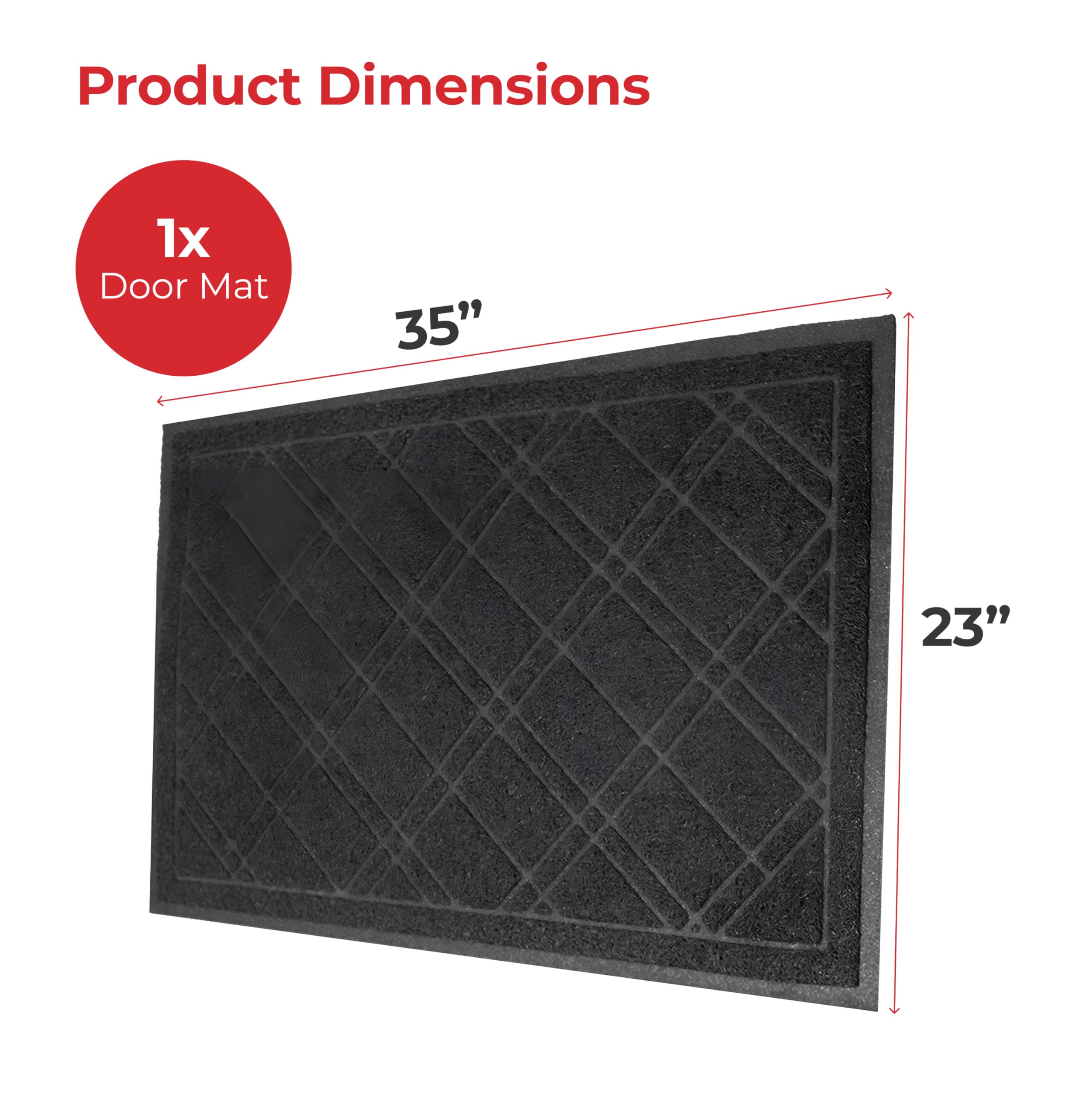 SlipToGrip Door Mat showing slip-resistant backing