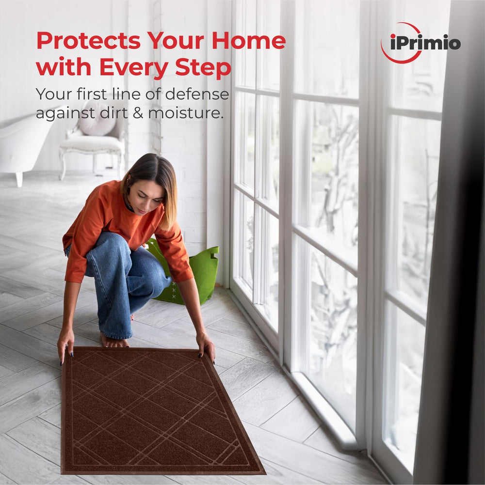 SlipToGrip Indoor Outdoor Door Mat showing rubber backing