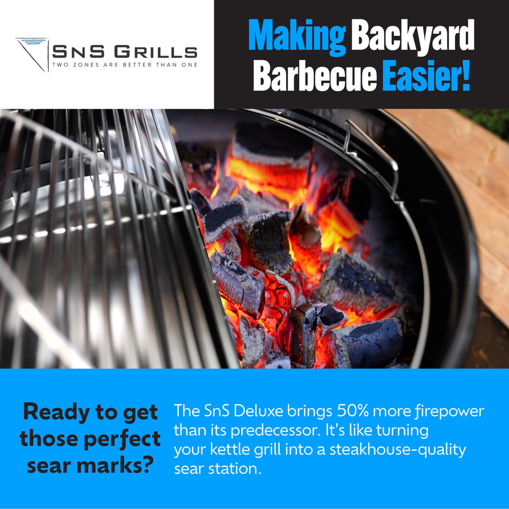 Slow 'N Sear basket filled with charcoal