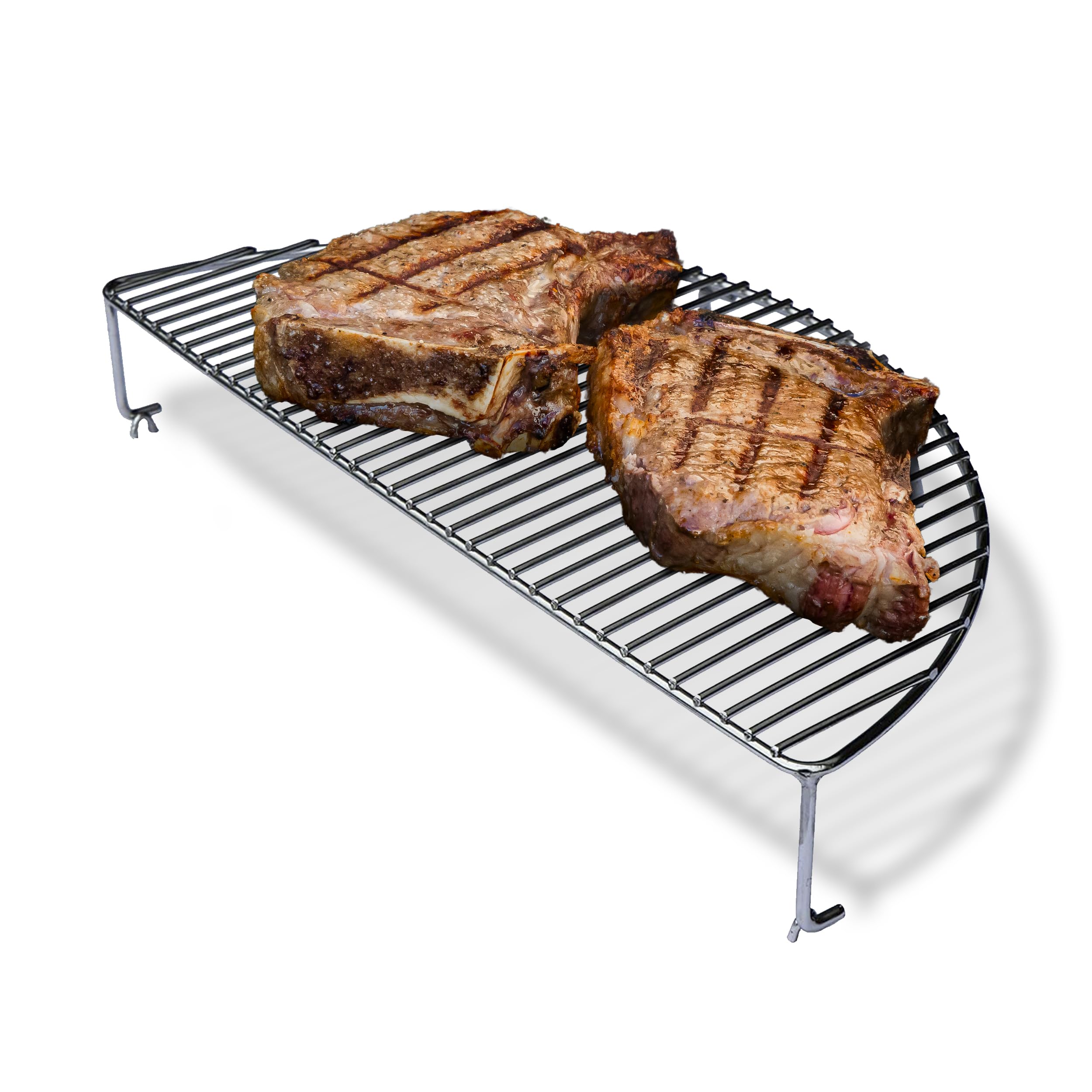 Slow 'N Sear Cooking Grate installed on grill