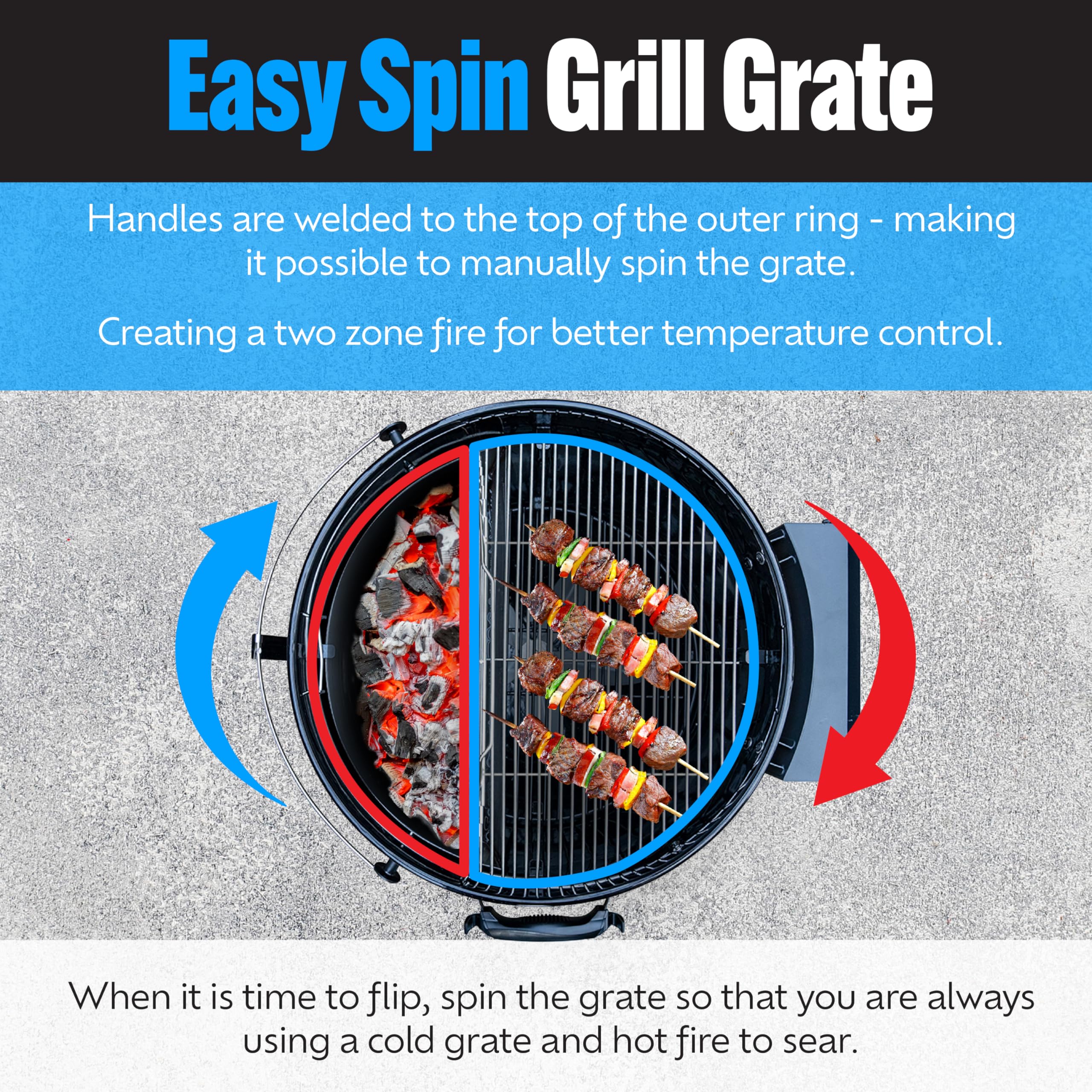 Slow 'N Sear EasySpin Grill Grate packaging