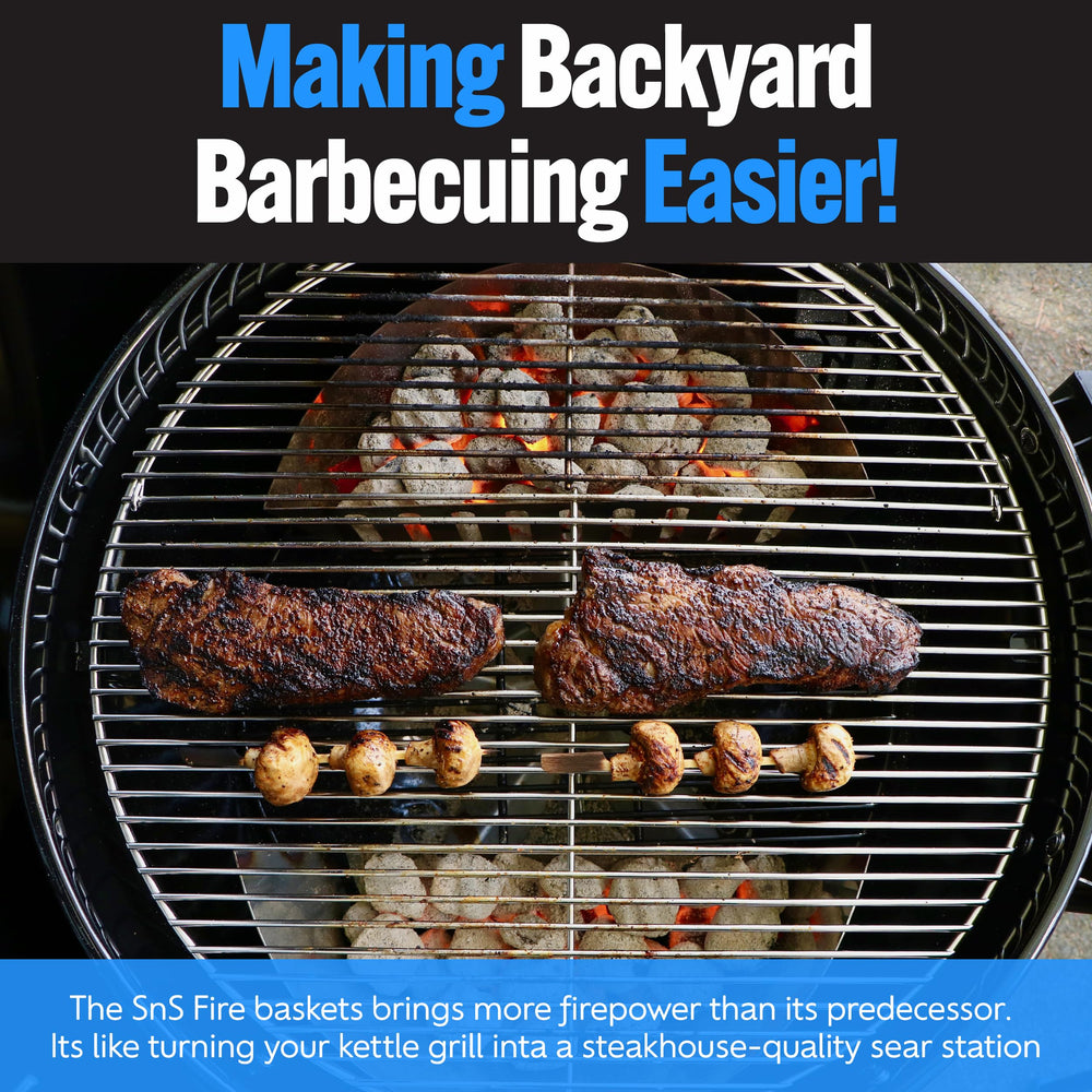 Slow 'N Sear FireBaskets charcoal basket side view