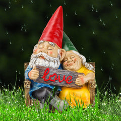 Smadeer Garden Gnome statue in outdoor garden setting