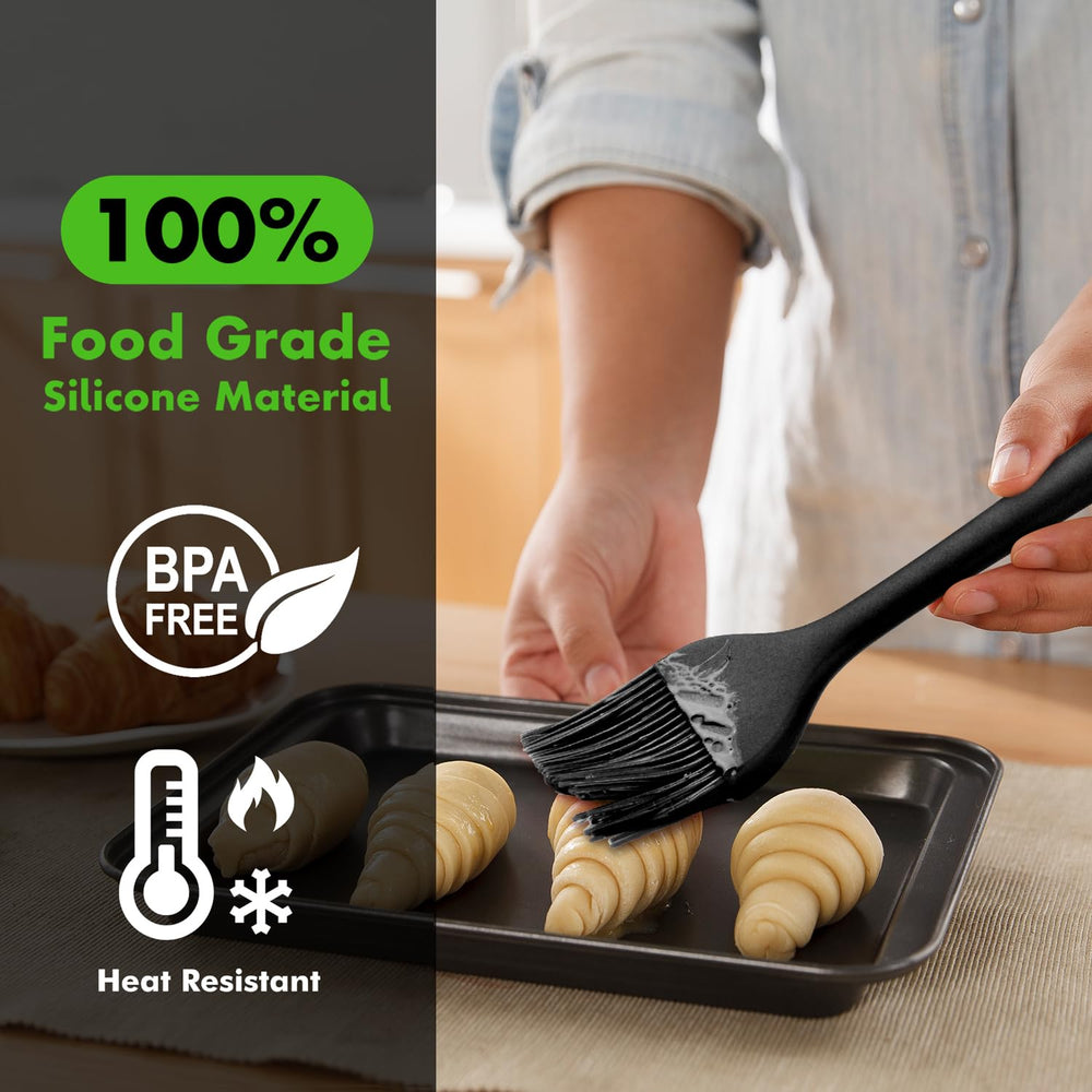 Small HOTEC Basting Brush, 8.3 inches with silicone bristles