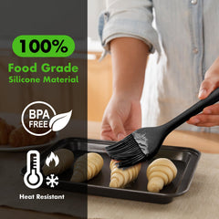 Small HOTEC Basting Brush, 8.3 inches with silicone bristles