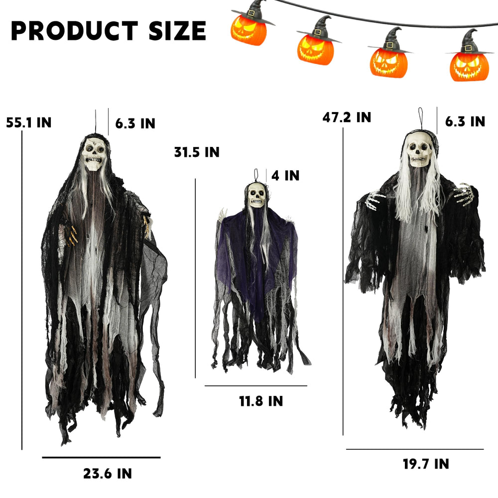 Small Hourleey skeleton ghost with adjustable arms