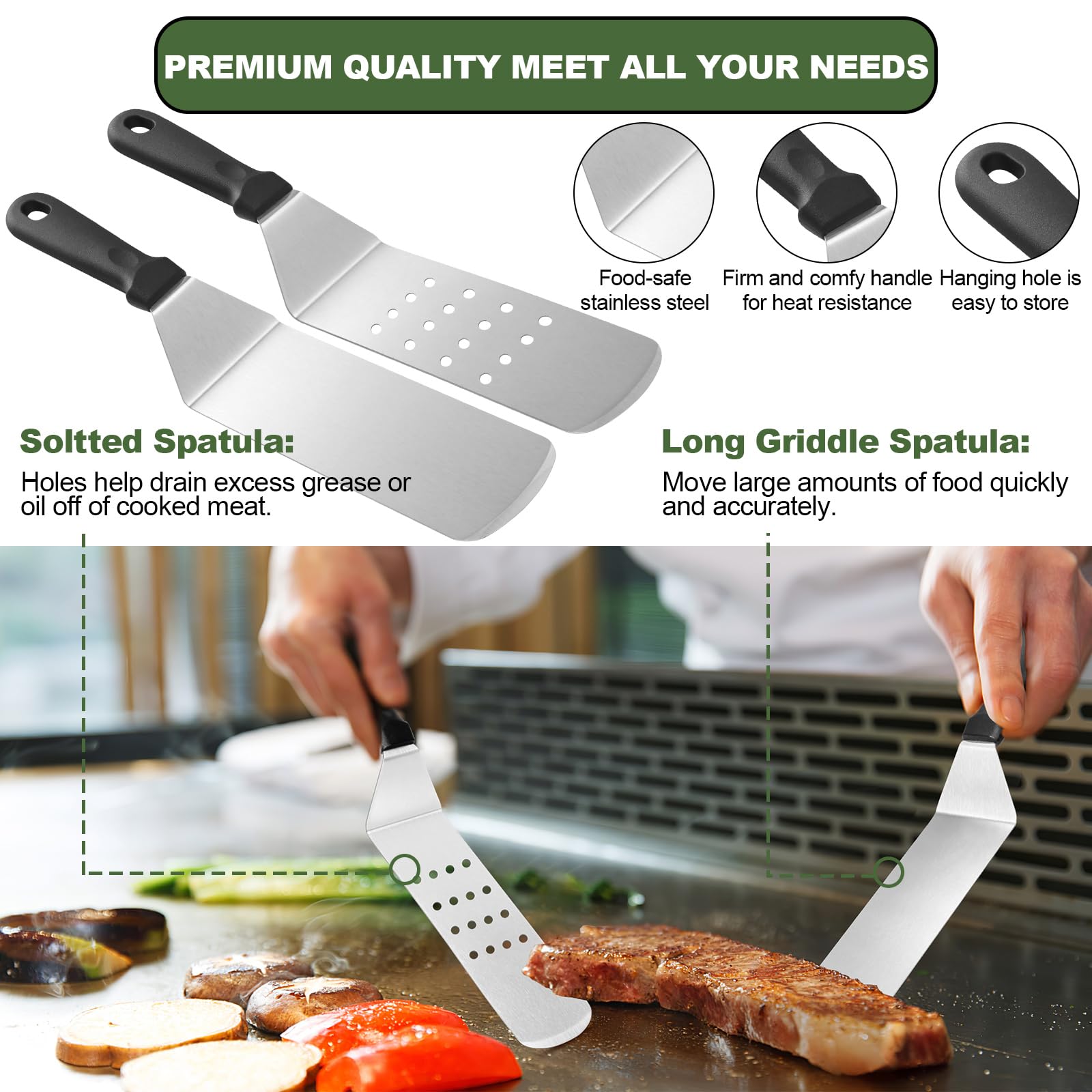 Small spatula from EWFEN griddle accessories set