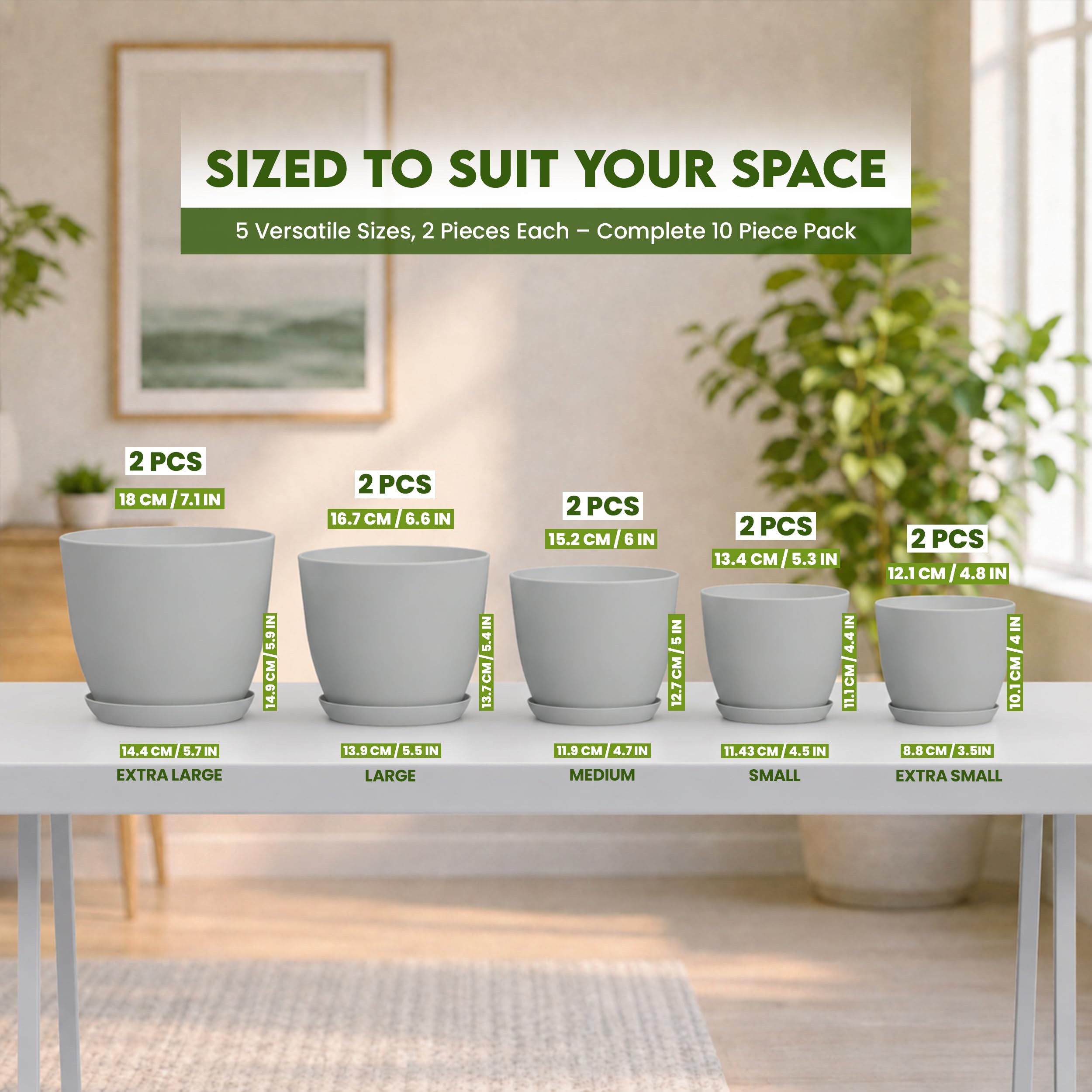 Small Utopia Home plant pot with matching saucer