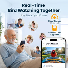 Smart Bird Feeder with Camera in outdoor setting
