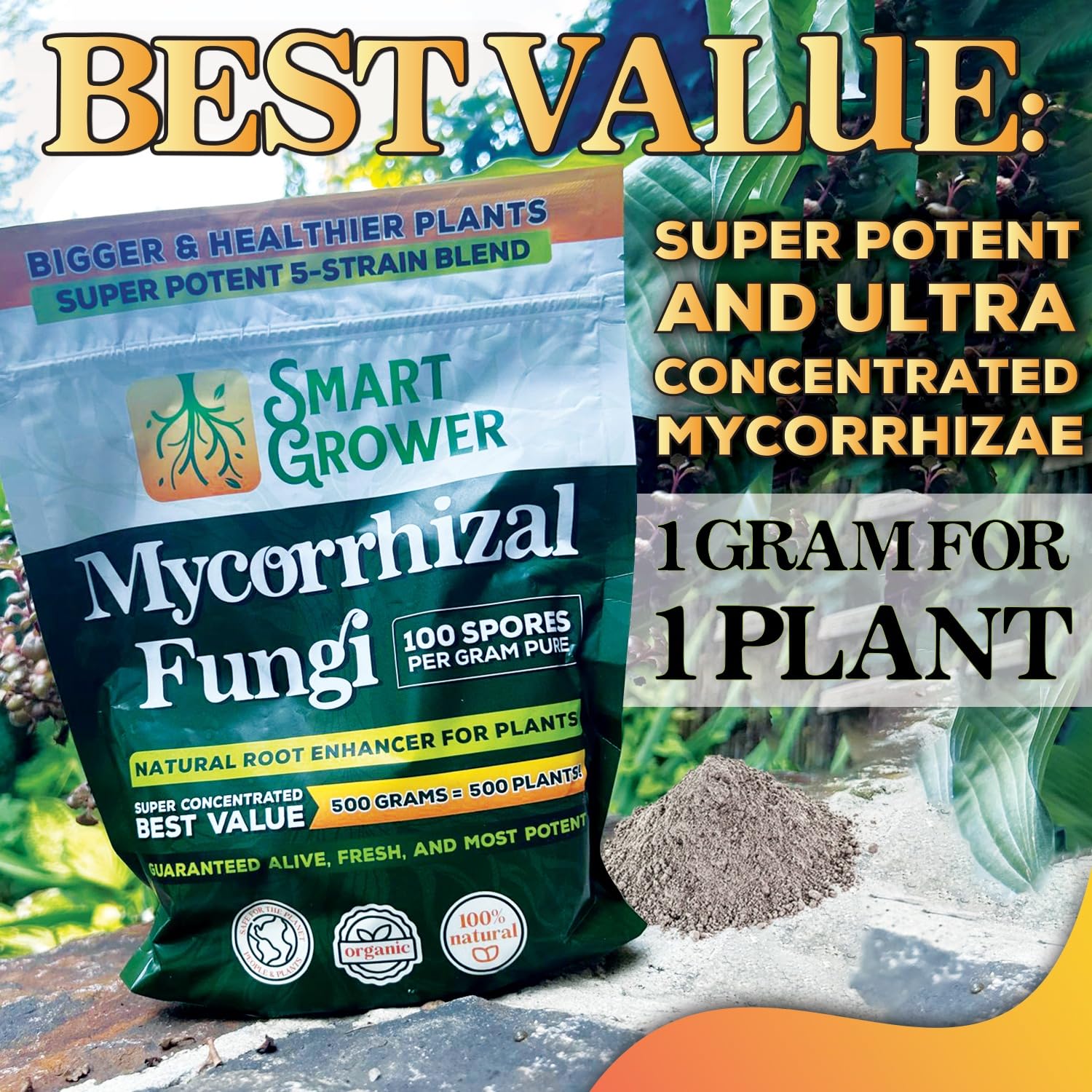 Smart Grower Mycorrhizal Fungi container side view