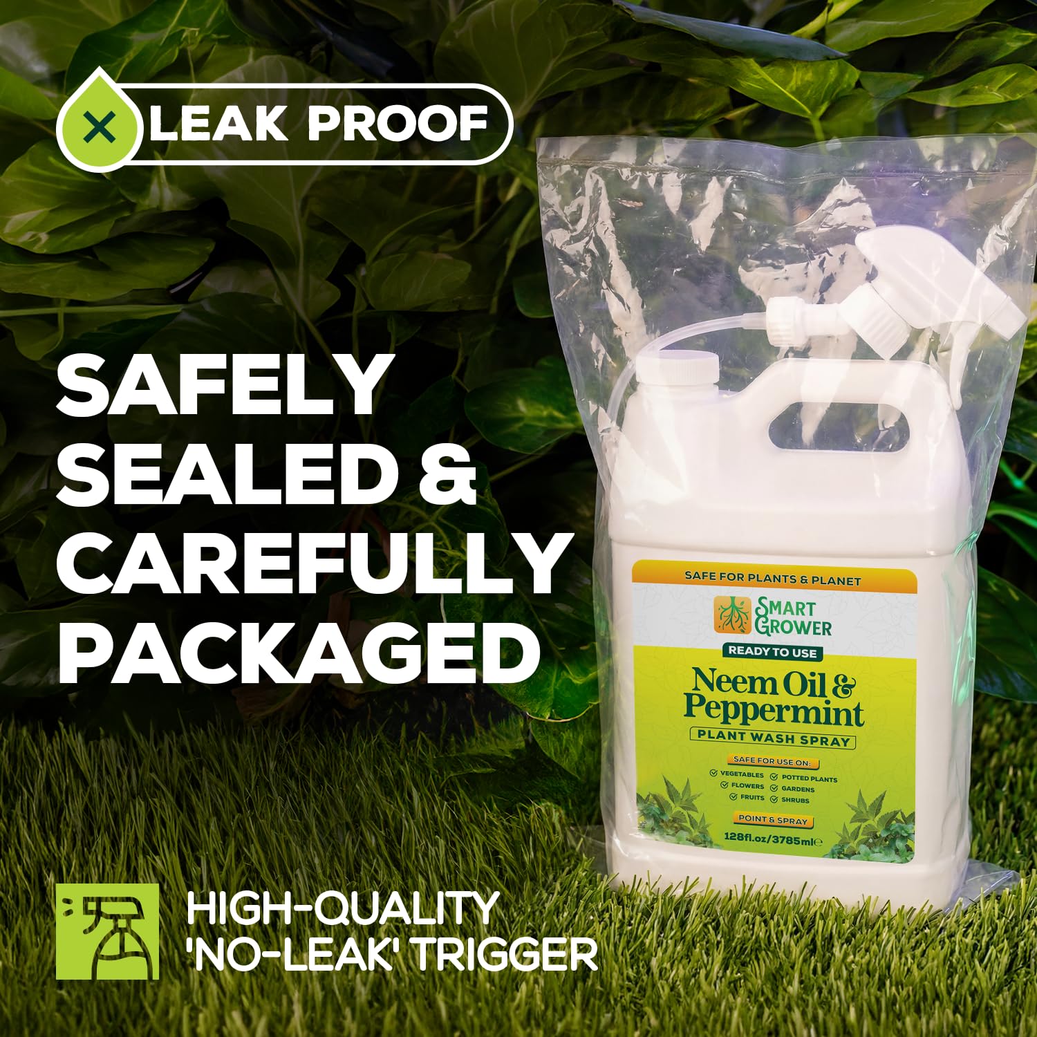 Smart Grower Neem Oil Spray application on indoor plants