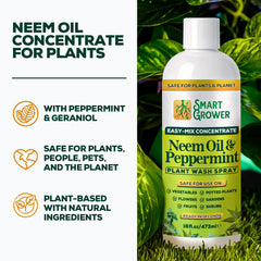 Smart Grower Neem Oil Spray label showing ingredients