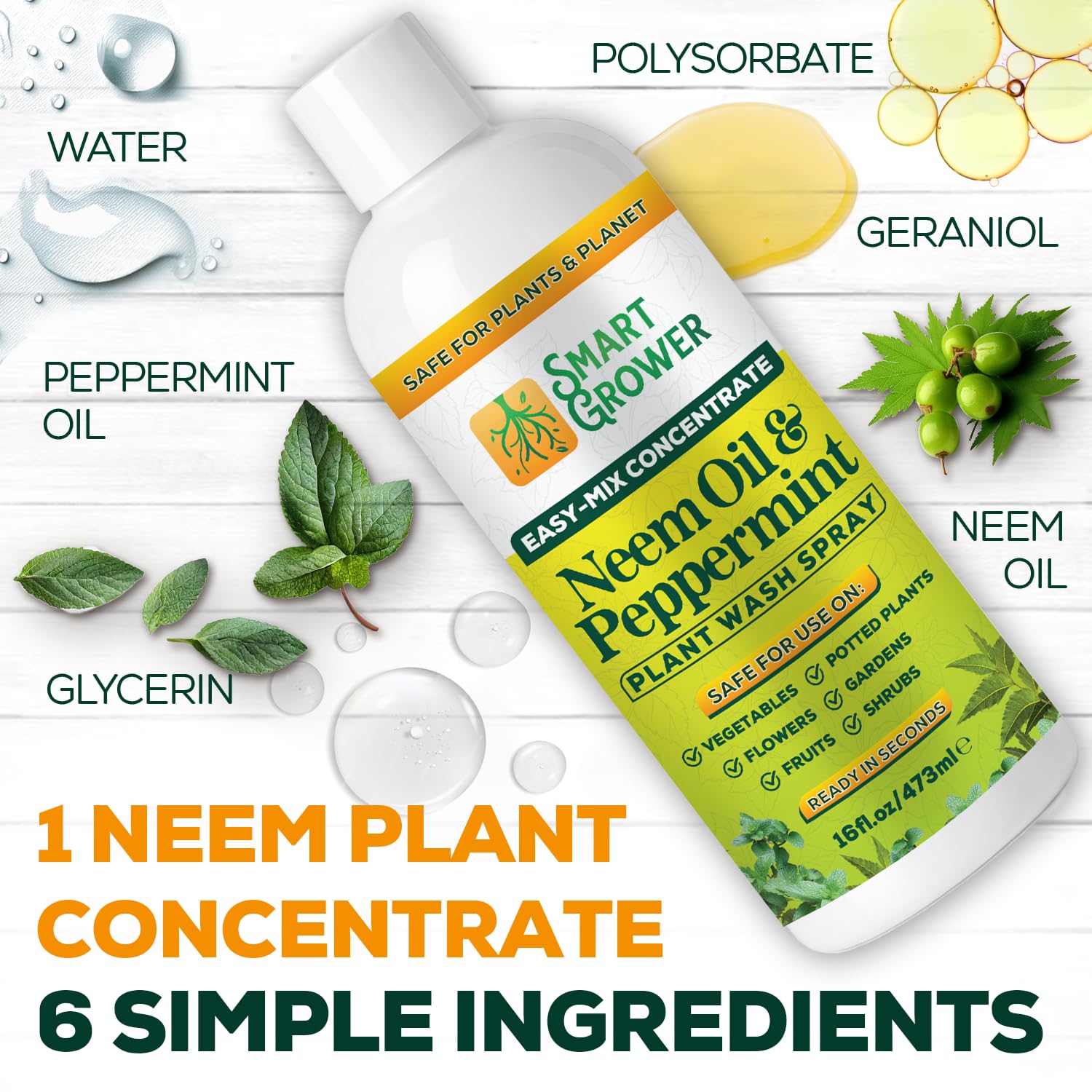 Smart Grower Neem Oil Spray used on indoor plants