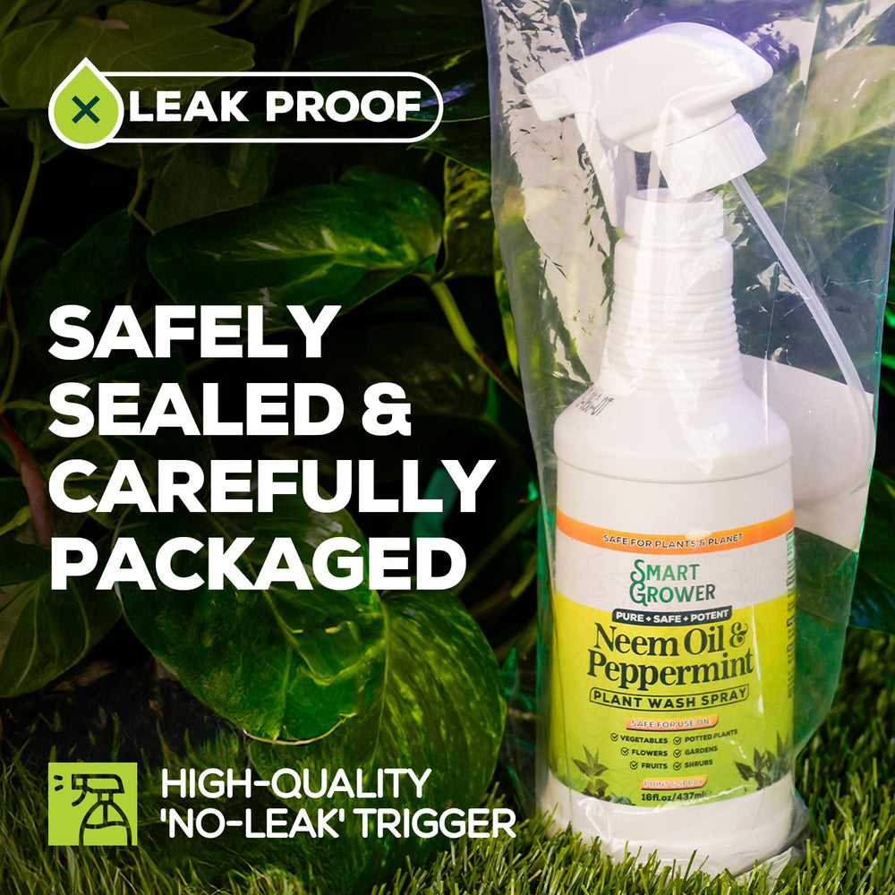 Smart Grower Neem Oil Spray with peppermint leaves