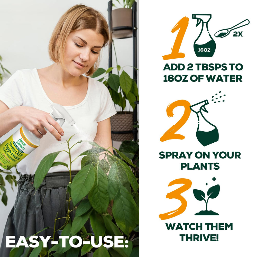 Smart Grower Neem Oil Spray with peppermint oil close-up
