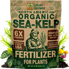 Smart Grower Organic Sea-Kelp Fertilizer 8oz pouch front view