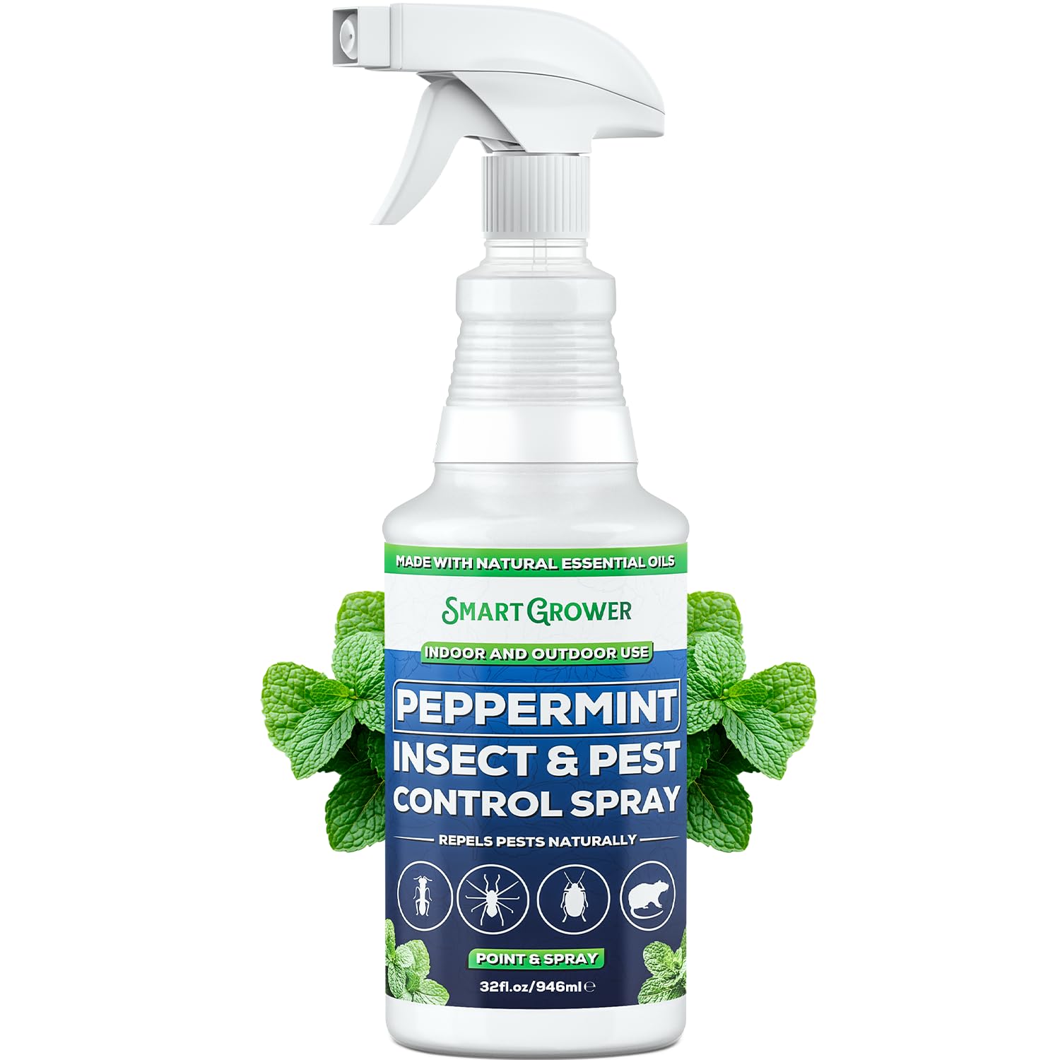 Smart Grower Peppermint Oil Spray 32oz front view
