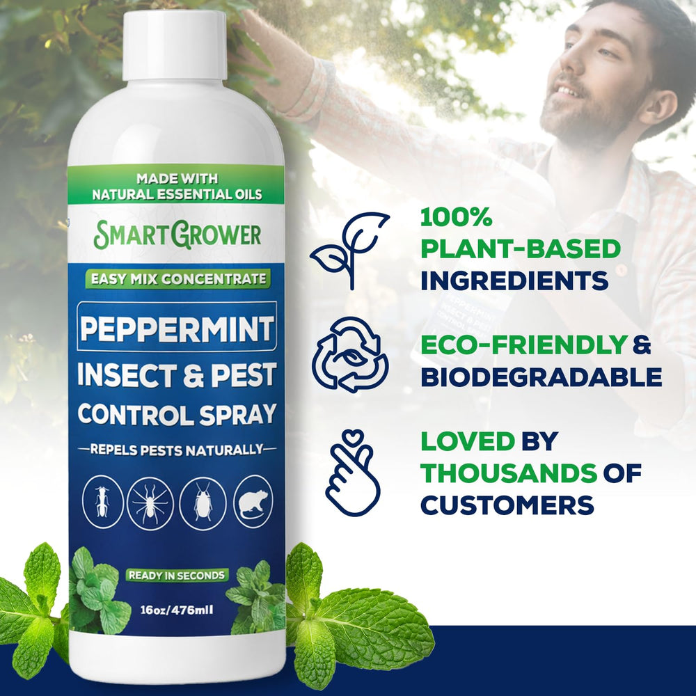 Smart Grower Peppermint Oil Spray close-up of label