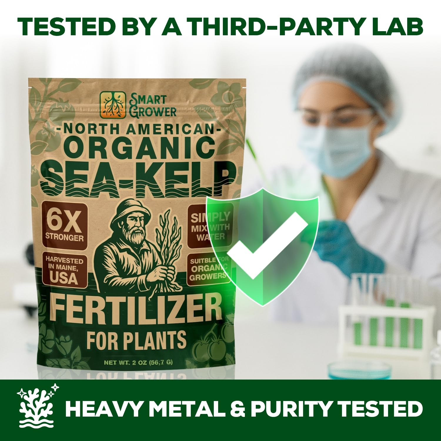 Smart Grower Sea-Kelp Fertilizer being mixed with water
