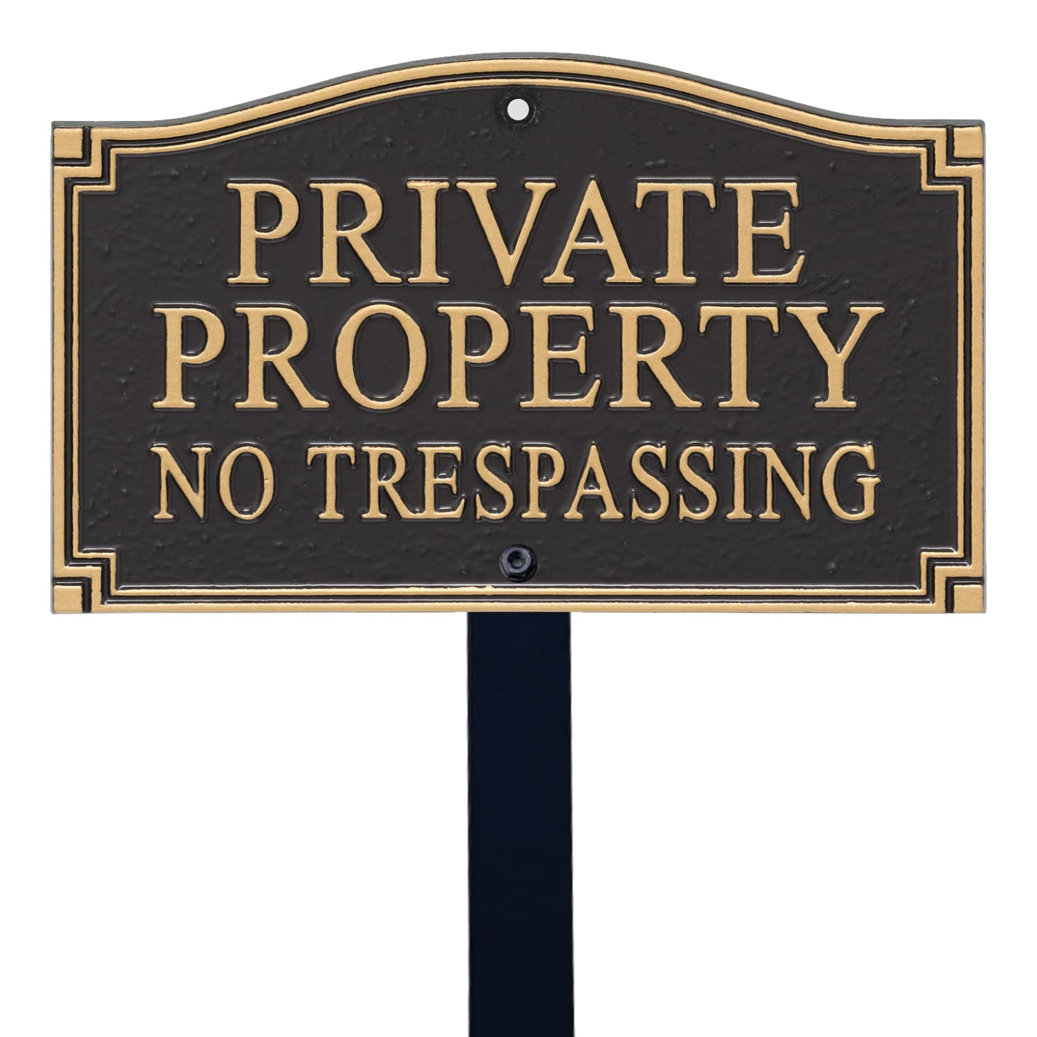SmartSign Private Property No Trespassing plaque front view