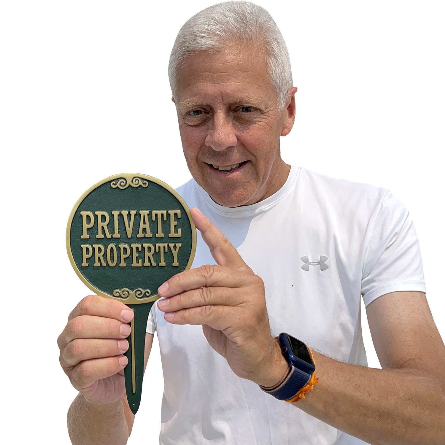 SmartSign Private Property Yard Sign installed in lawn