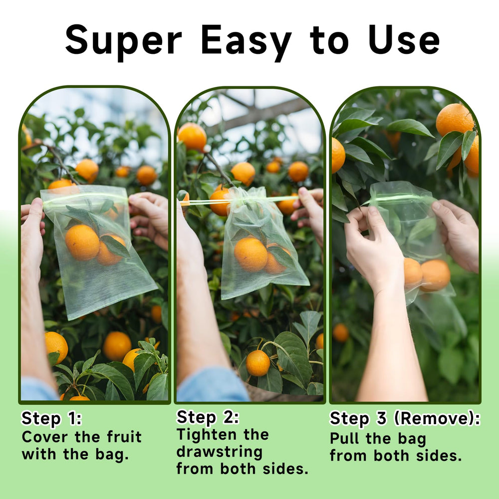 SmileLucky Fruit Protection Bags showing breathable mesh design