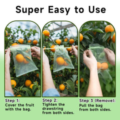 SmileLucky Fruit Protection Bags showing breathable mesh design