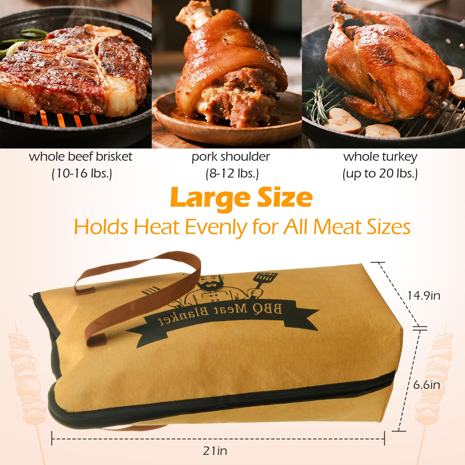 SMINIKER BBQ Blanket wide-mouth design with zipper