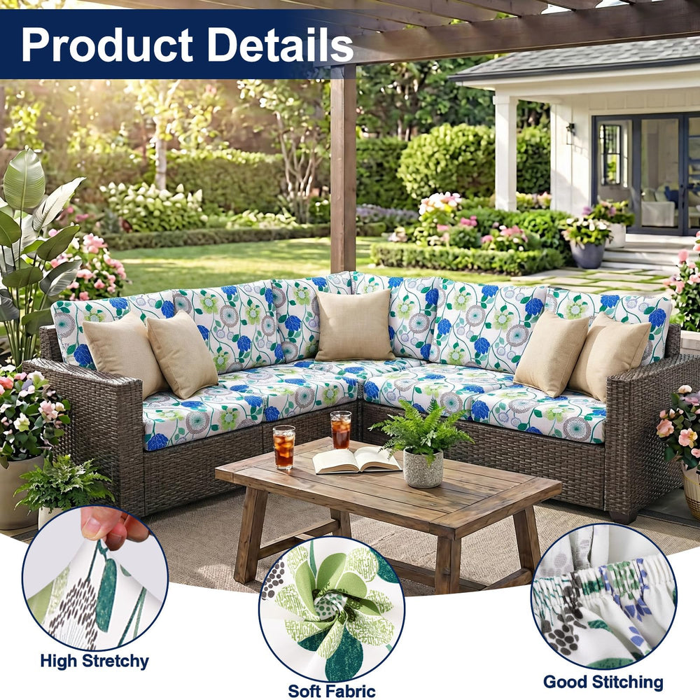 Smiry Cushion Cover in a vibrant patio setting