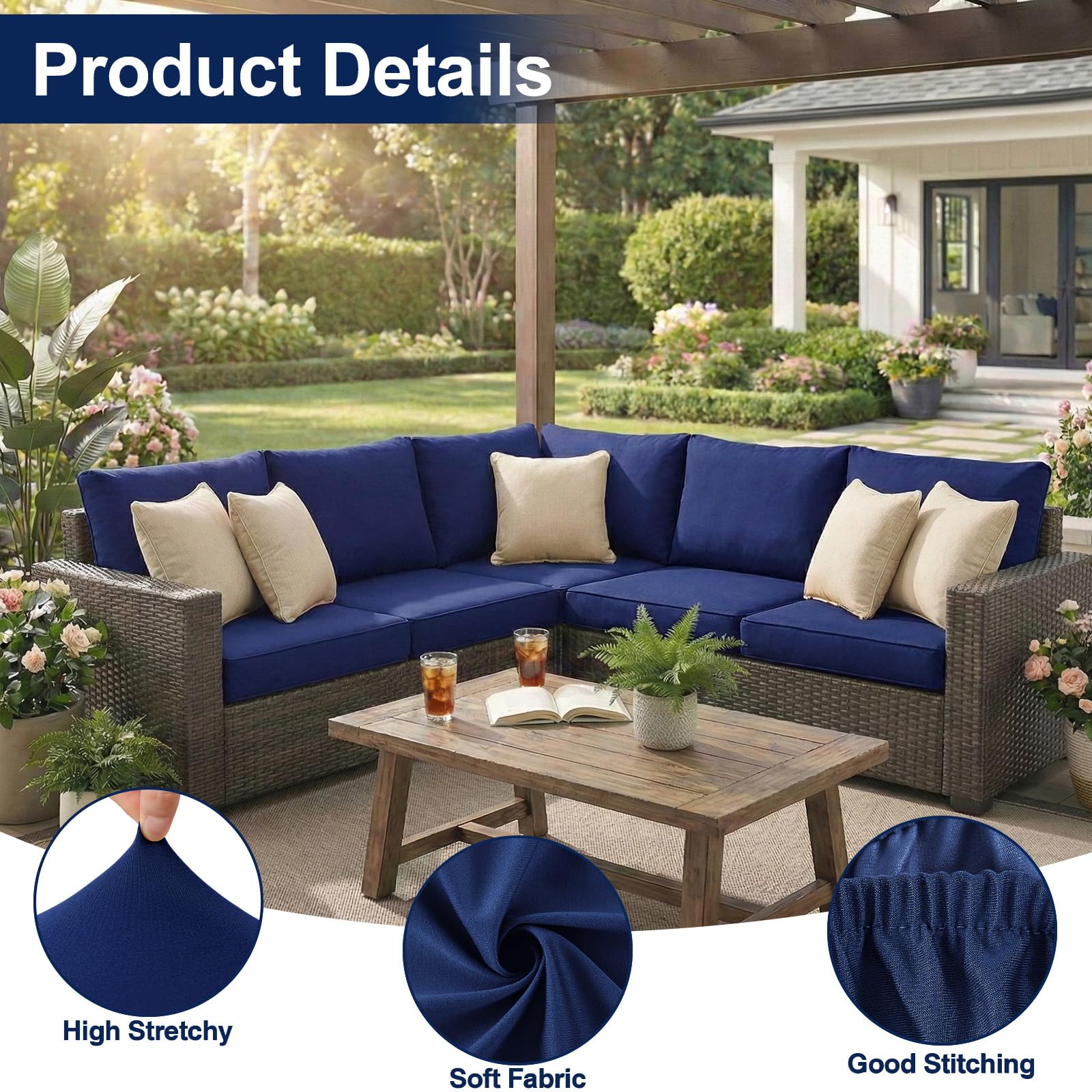 Smiry Cushion Covers in different outdoor settings