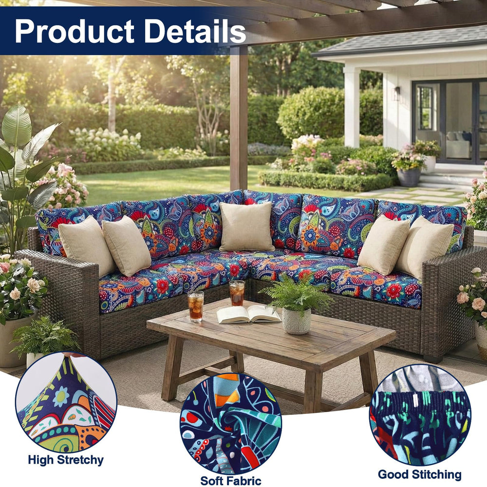 Smiry cushion covers on a patio chair
