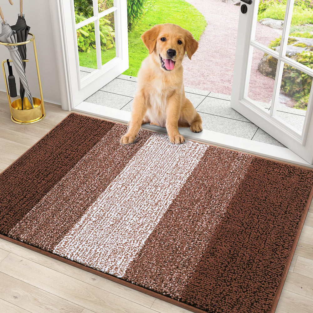 Smiry Dog Door Mat front view, brown colour, 30x20 inches