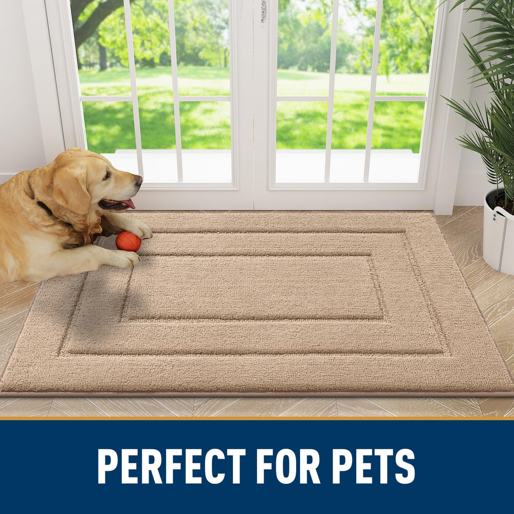 Smiry Dog Door Mat laid flat in a kitchen setting