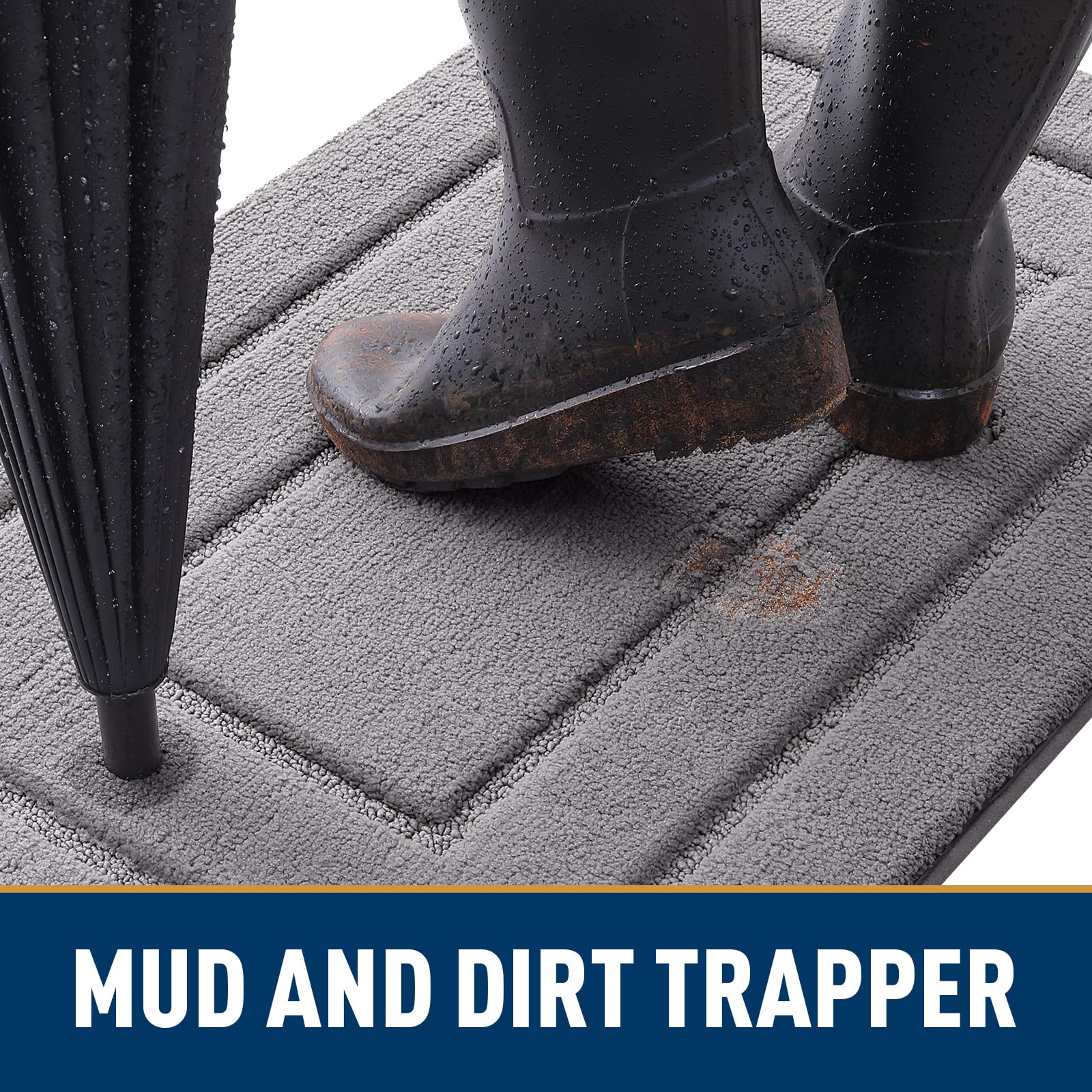 Smiry Dog Door Mat showing absorbent surface