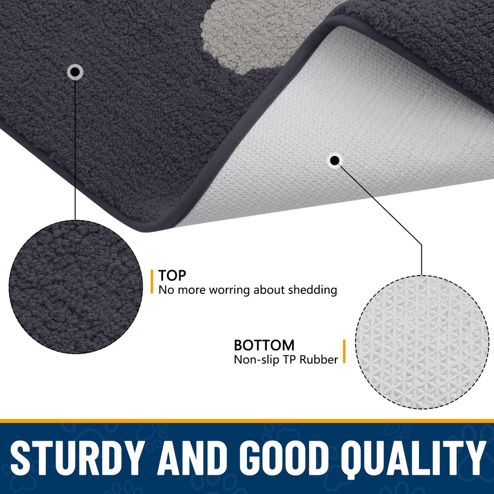 Smiry Dog Door Mat showing its absorbent surface