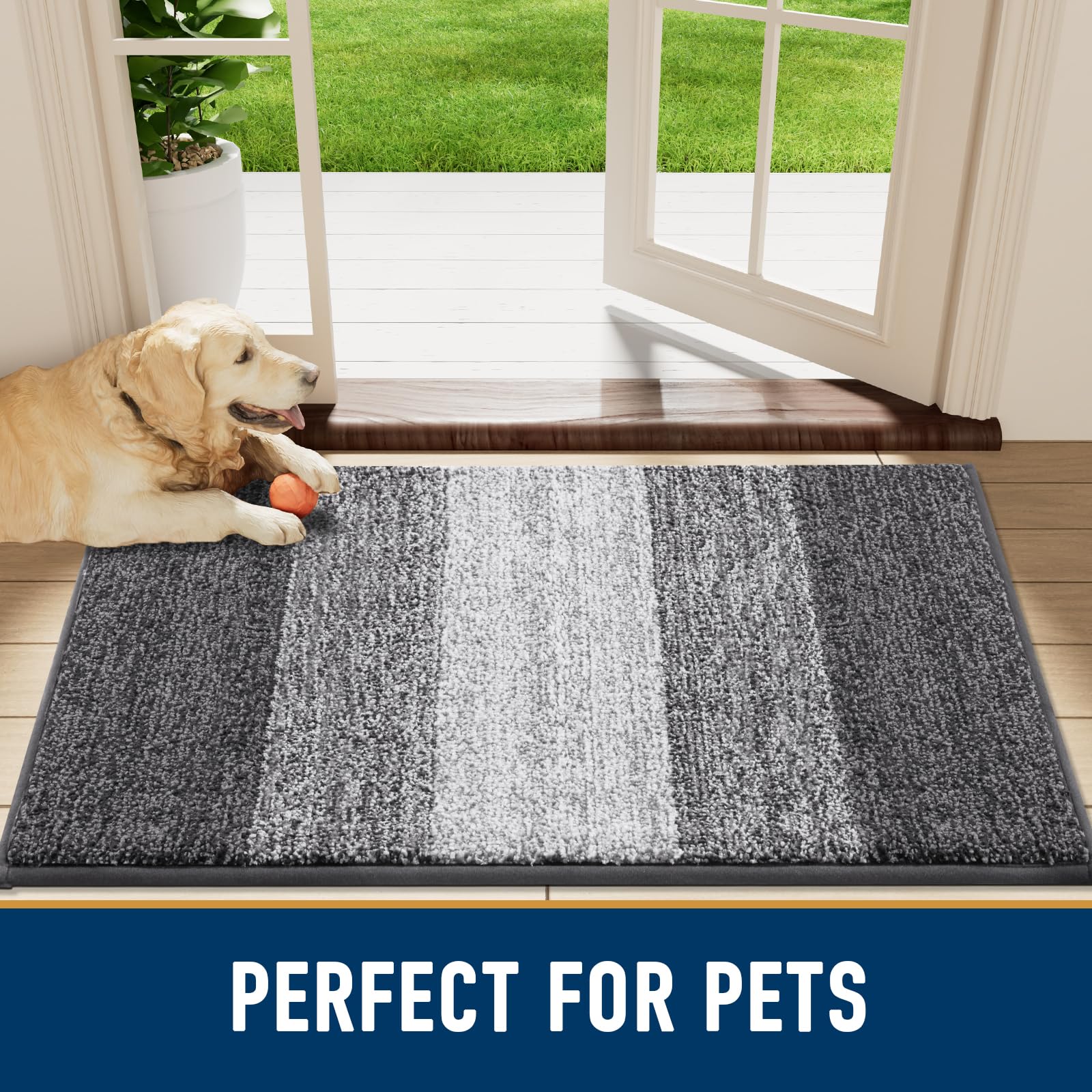 Smiry Dog Door Mat stylish striped design