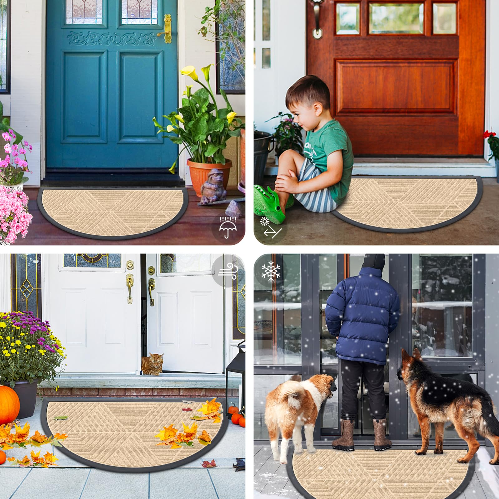 Smiry door mat being cleaned with a hose