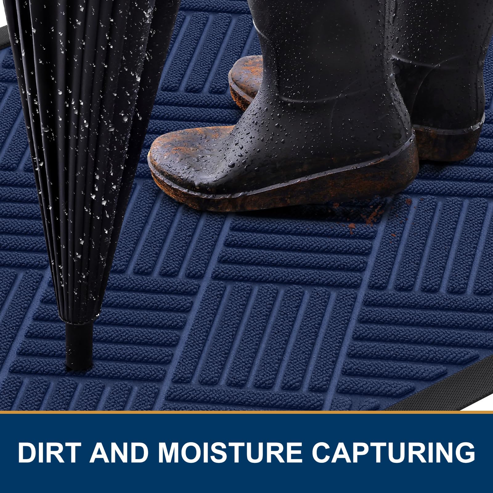 Smiry door mat showcasing rubber edges