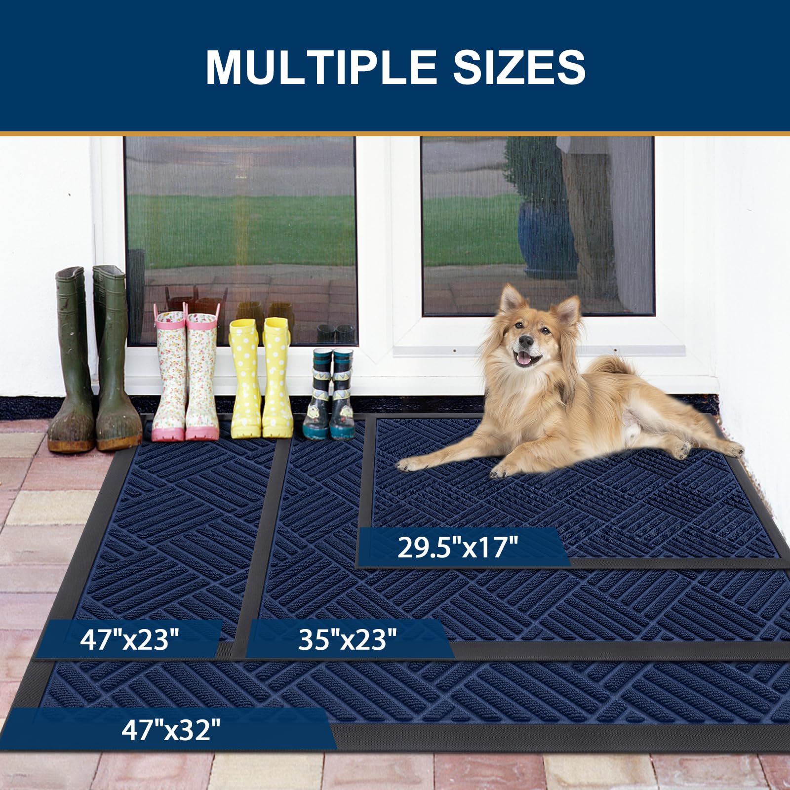 Smiry door mat showing deep grooves for dirt capture