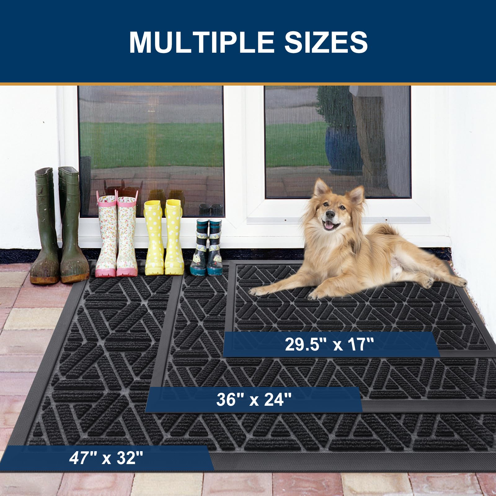 Smiry door mat showing deep grooves for dirt trapping