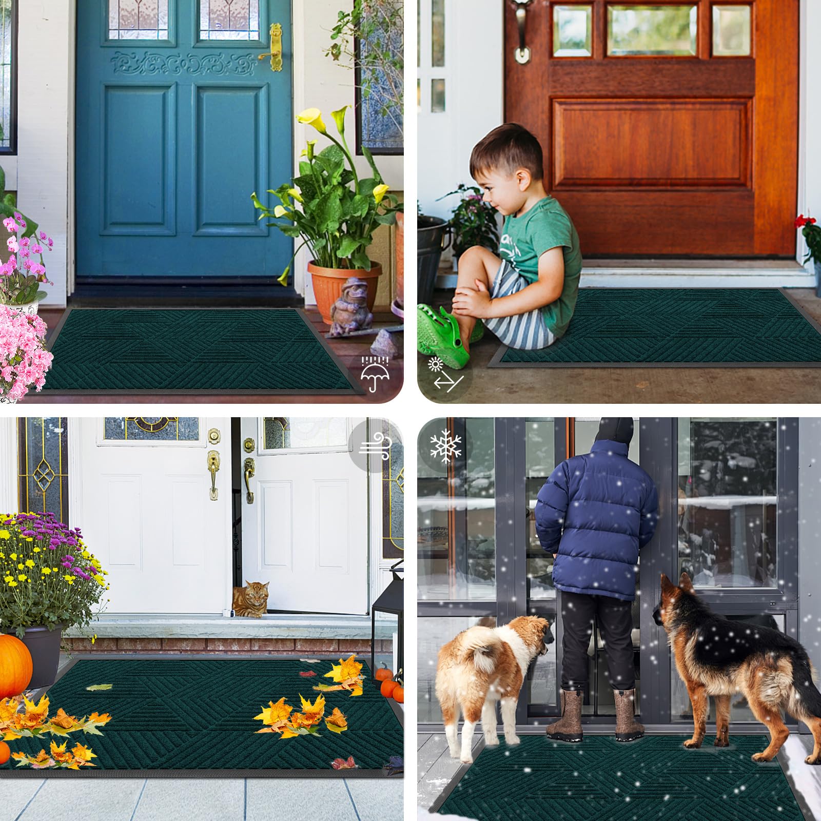 Smiry doormat displayed in an outdoor setting