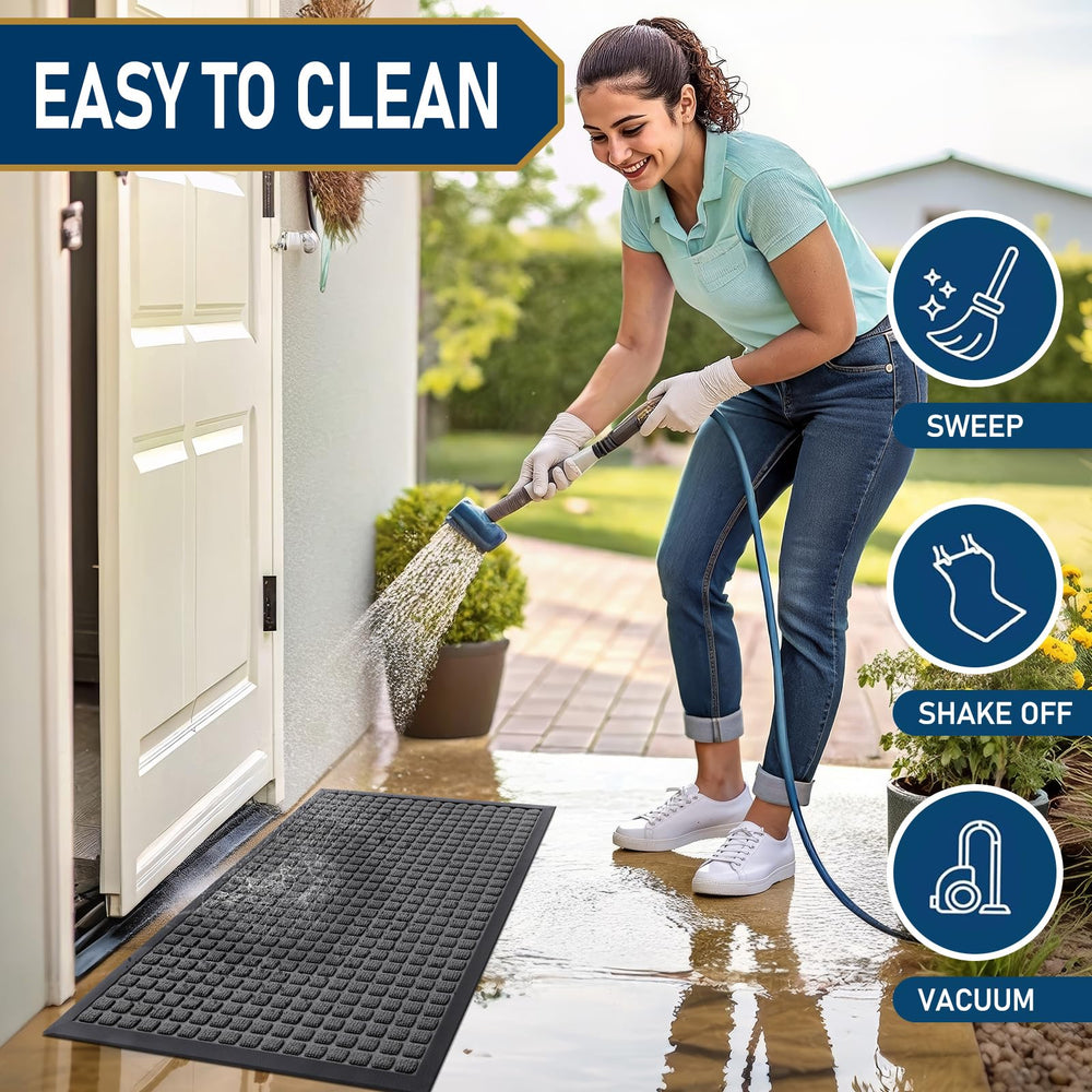 Smiry doormat in a garden setting