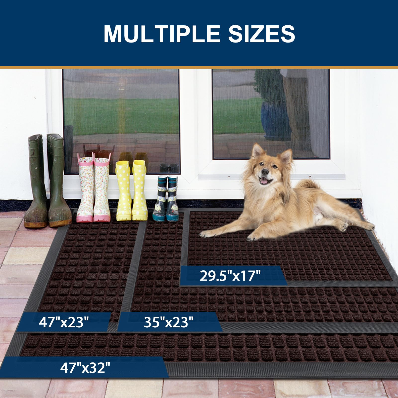 Smiry doormat in a home setting by the door